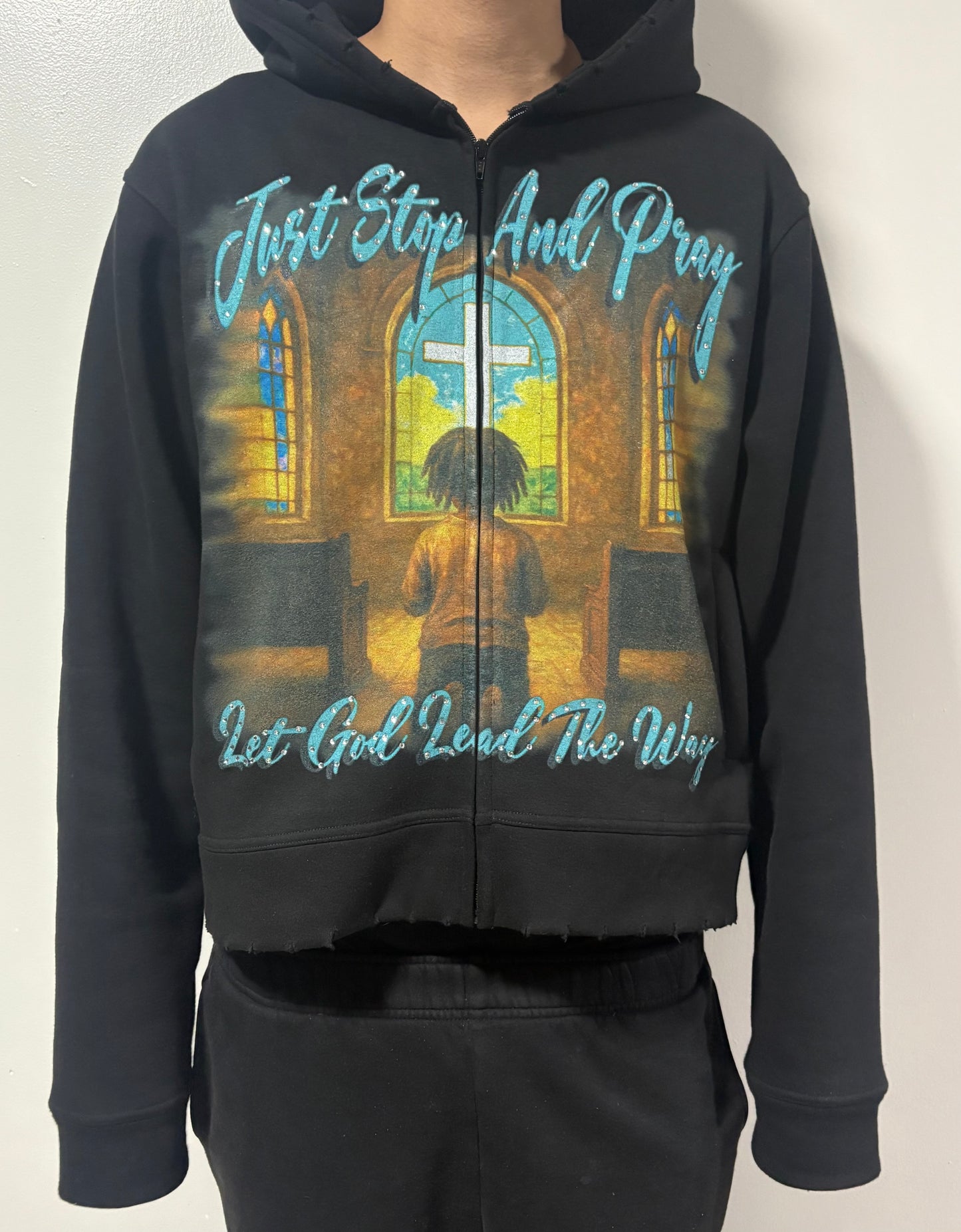 "Just Stop & Pray" Zip-Up