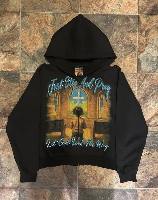 "Just Stop & Pray" Zip-Up